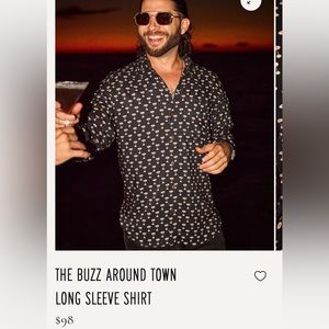 Kenny Flowers THE BUZZ AROUND TOWN LONG SLEEVE SHIRT Espresso Martini